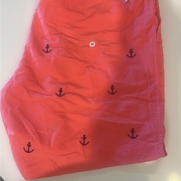 NWT Coral Swim Shorts with Anchor Print - Picture 2 of 5